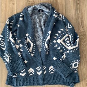 VICI oversized cardigan teal coyote hills large